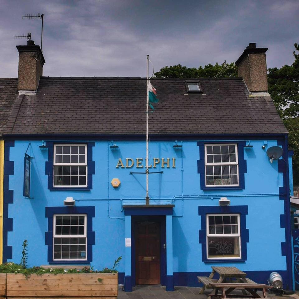 Adelphi Vaults traditional pub exterior in Amlwch Port